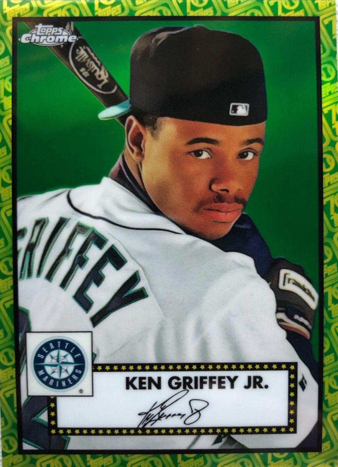 Ken Griffey Jr. [Green Yellow] #493 Baseball Cards 2021 Topps Chrome Platinum Anniversary