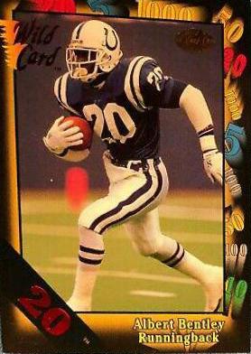 Albert Bentley [20 Stripe] #10 Football Cards 1991 Wild Card