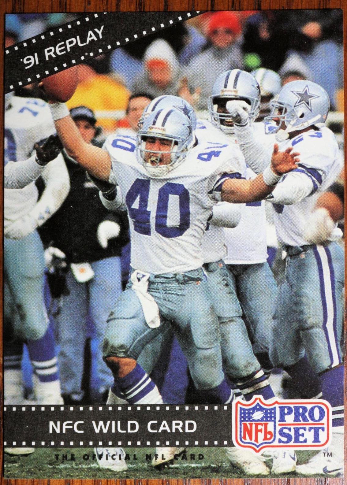 Bill Bates [NFC Wild Cardlay] #56 Football Cards 1992 Pro Set