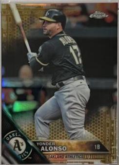 Yonder Alonso [Gold Refractor] #HMT17 Baseball Cards 2016 Topps Chrome Update