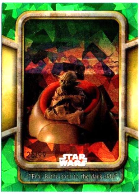 Fear Is the Path to the Dark Side [Green] #64 Star Wars 2024 Topps Chrome Sapphire