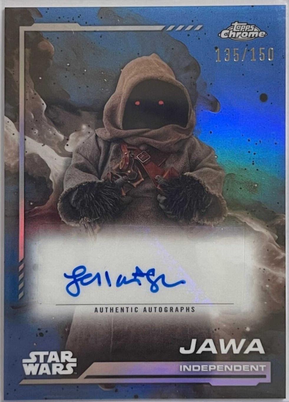 Leilani Shiu as Jawa [Skywalker Blue Refractor] #AU-LS Star Wars 2024 Topps Chrome Autograph