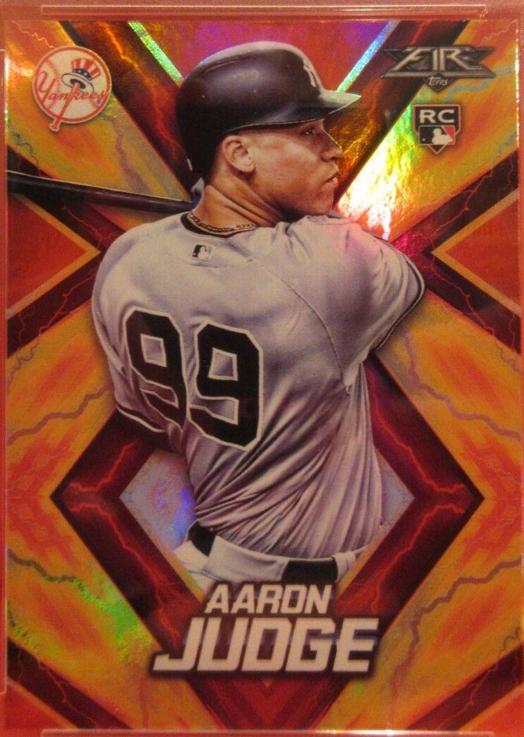 Aaron Judge [Red Flame] #62 Baseball Cards 2017 Topps Fire