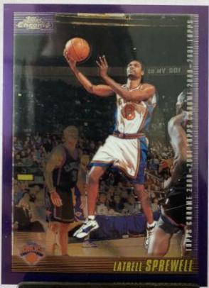 Latrell Sprewell #15 Basketball Cards 2000 Topps Chrome