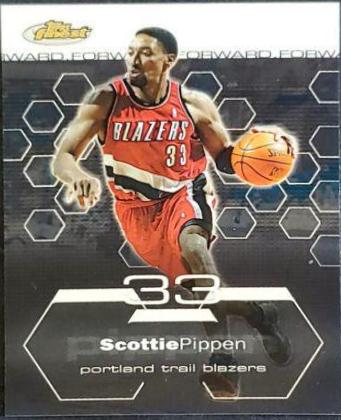 Scottie Pippen #82 Basketball Cards 2002 Finest