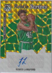 Romeo Langford [Gold] #RS-RLF Basketball Cards 2019 Panini Mosaic Rookie Scripts Prices