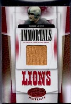 Bobby Layne [Mirror Red Material] #237 Football Cards 2007 Leaf Certified Materials