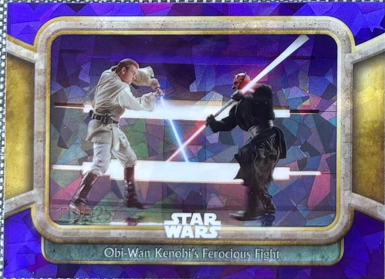 Obi-Wan Kenobi's Ferocious Fight [Purple] #88 Star Wars 2024 Topps Chrome Sapphire