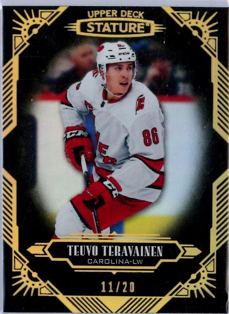 Teuvo Teravainen [Black] #10 Hockey Cards 2020 Upper Deck Stature