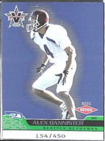 Alex Bannister #144 Football Cards 2001 Pacific Vanguard