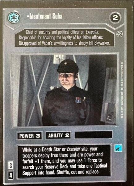 Lieutenant Suba [Limited] Star Wars CCG Dagobah