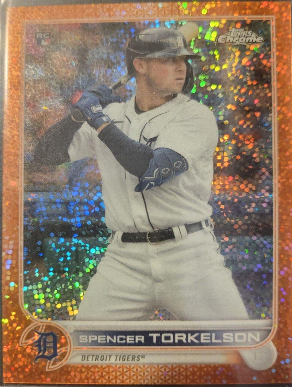 Spencer Torkelson [Ben Baller Orange Speckle] #223 Baseball Cards 2022 Topps Chrome