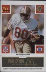 Jerry Rice [Black] #80 Football Cards 1986 McDonald's 49ers Prices