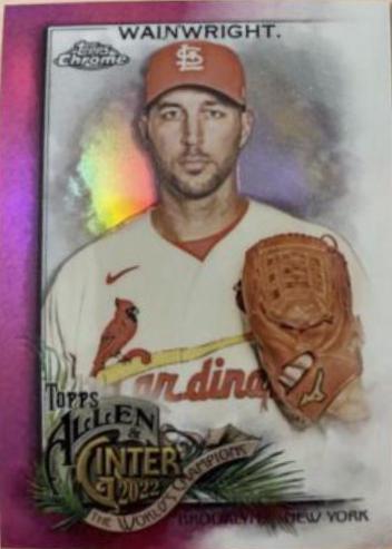 Adam Wainwright [Magenta] #205 Baseball Cards 2022 Topps Allen & Ginter Chrome