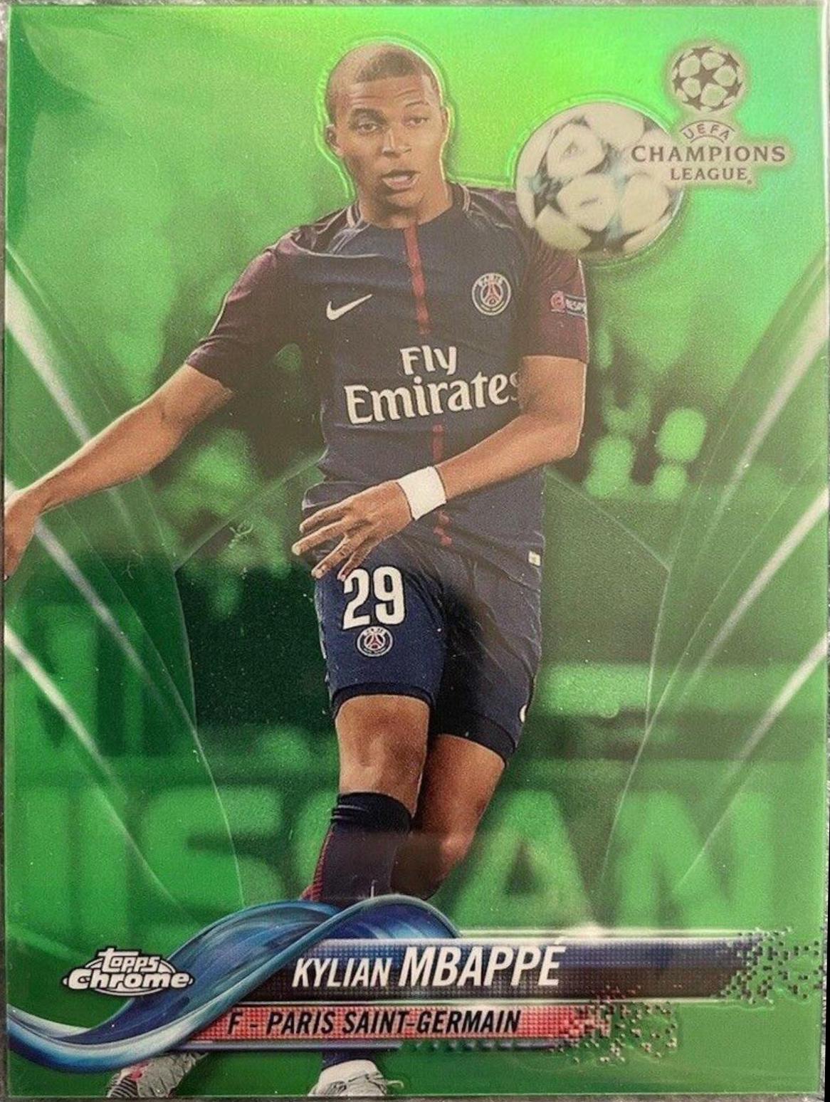 #41 Kylian Mbappe 2017 Topps Chrome UEFA Champions League fashion RC - PSA Mint 9