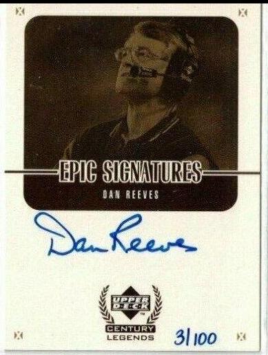 Dan Reeves [Gold] #DRC Football Cards 1999 Upper Deck Century Legends Epic Signatures