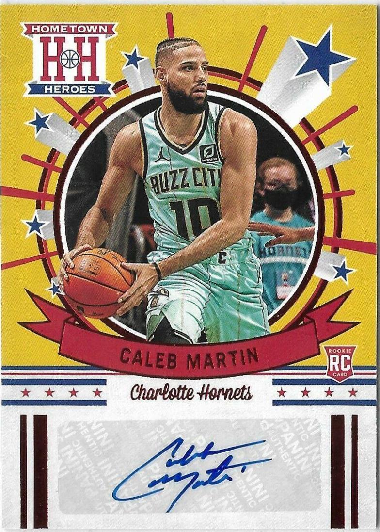 Caleb Martin [Red] #HH-CMT Basketball Cards 2020 Panini Chronicles Hometown Heroes Rookie Autographs