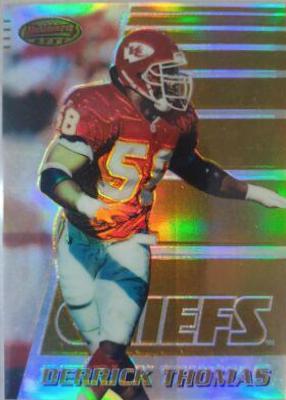 Derrick Thomas [Refractor] #132 Football Cards 1996 Bowman's Best