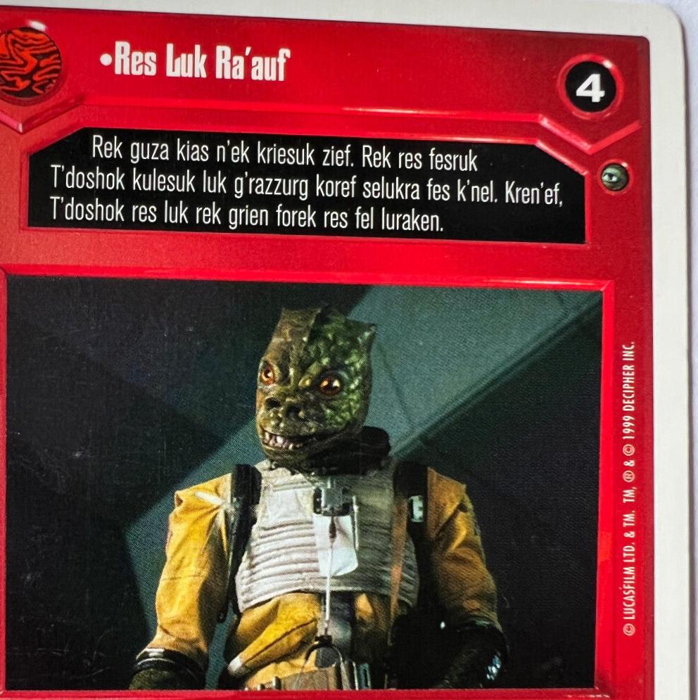 Res Luk Ra'auf [Revised] Star Wars CCG Dagobah