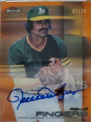 Rollie Fingers [Orange Refractor] #FA-RF Baseball Cards 2016 Topps Finest Autographs