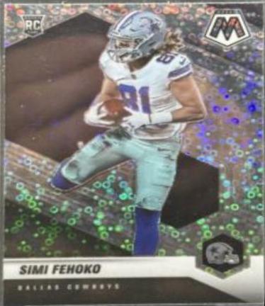 Simi Fehoko [No Huddle Silver] #341-V Football Cards 2021 Panini Mosaic Rookie Variations