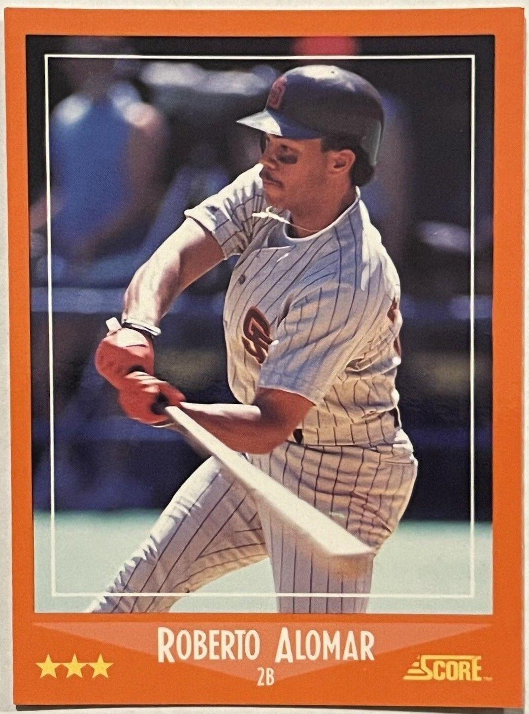 Roberto Alomar [Glossy] #105T Baseball Cards 1988 Score Traded