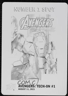 Avengers: Tech-on #N1S-19 Marvel 2021 Upper Deck Annual Number 1 Spot