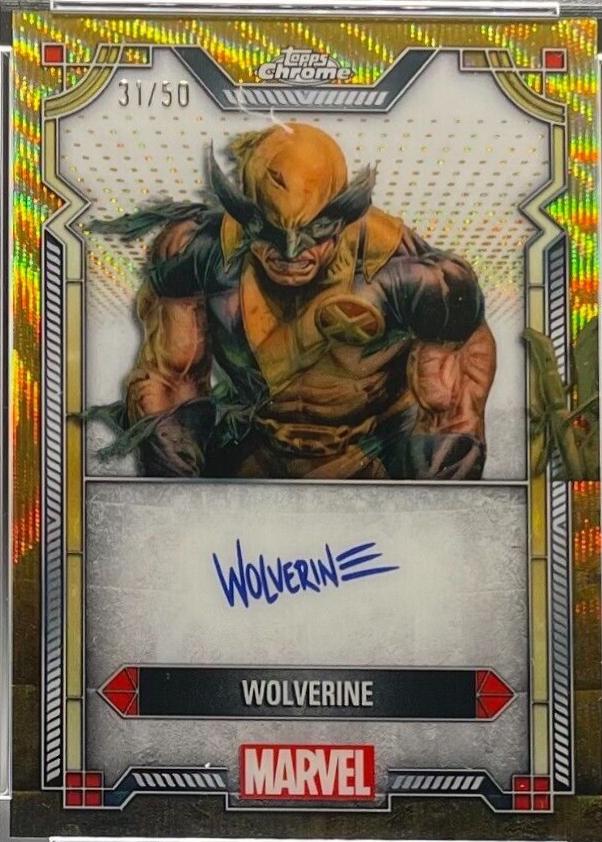 Wolverine [Gold Wave] #MI-2 Marvel 2024 Topps Chrome Character Autograph