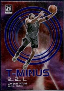 Jayson Tatum [Purple] #4 Basketball Cards 2022 Panini Donruss Optic T Minus 3 2 1