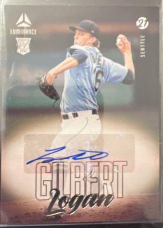 Logan Gilbert #LA-LG Baseball Cards 2021 Panini Chronicles Luminance Autographs