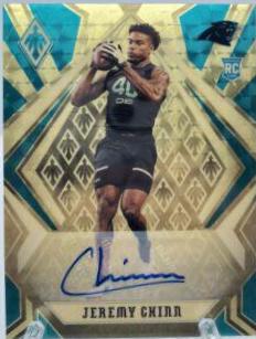 Jeremy Chinn [Autograph Gold] #171 Football Cards 2020 Panini Phoenix