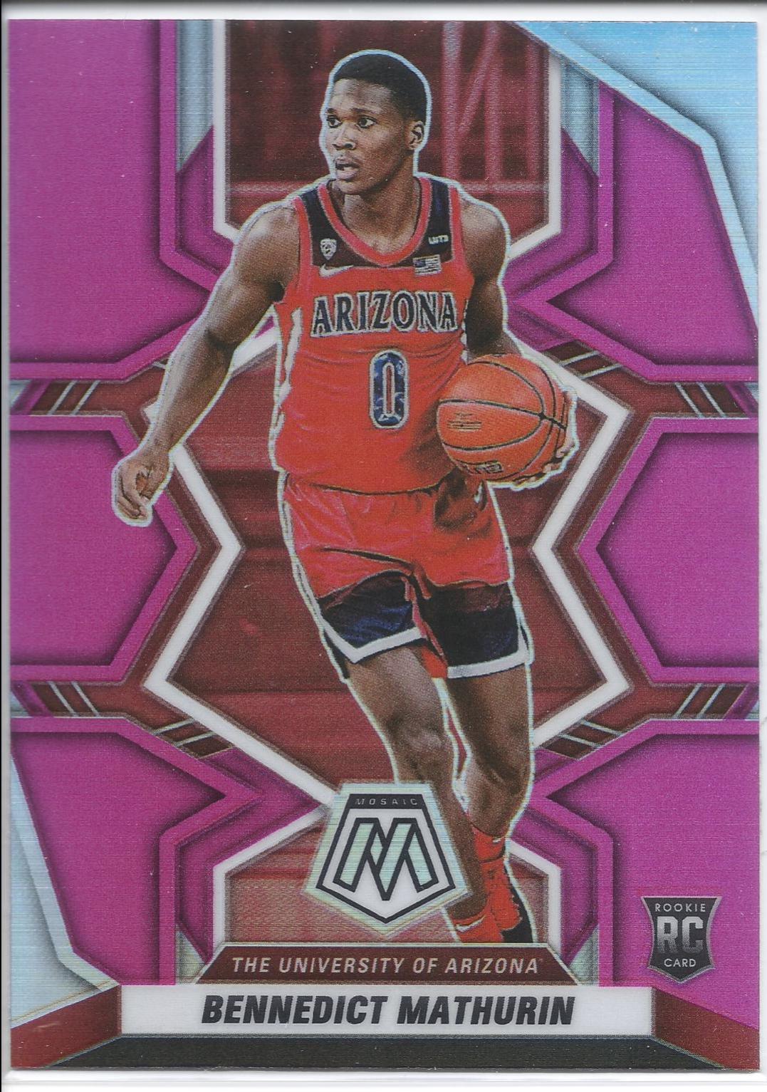 Bennedict Mathurin [Pink] #11 Basketball Cards 2022 Panini Chronicles Draft Picks Mosaic