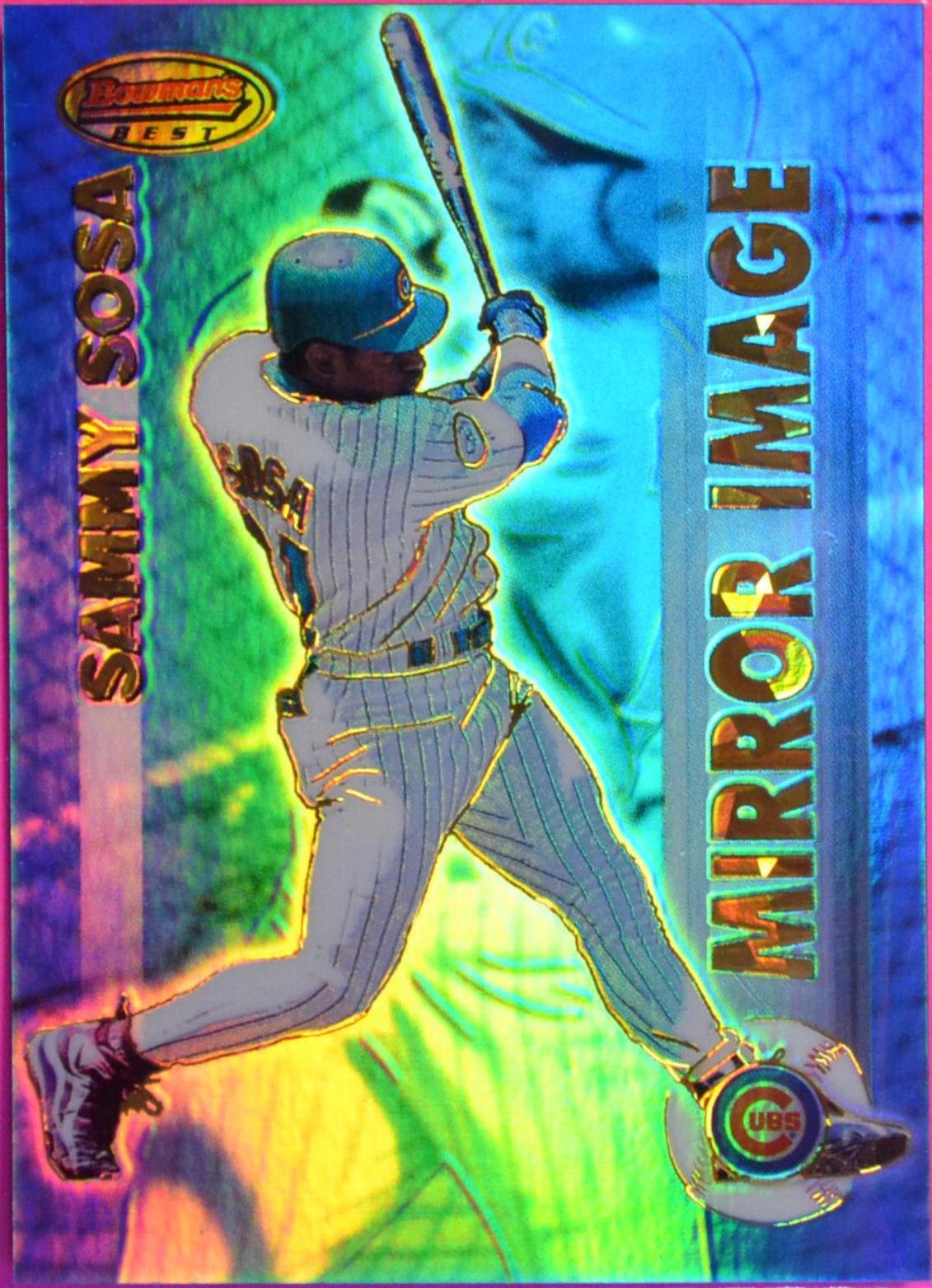 C. Patterson, S. Sosa [Atomic Refractor] #M4 Baseball Cards 1999 Bowman's Best Mirror Image