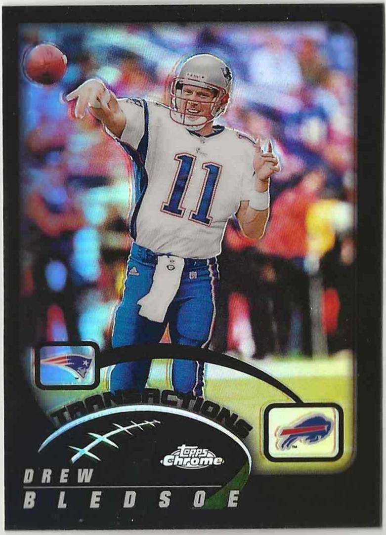 Drew Bledsoe [Black Refractor] #18 Football Cards 2002 Topps Chrome