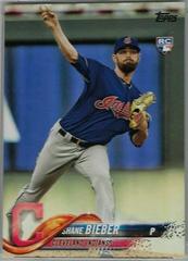 Shane Bieber [Ball Over Head] #US198 Baseball Cards 2018 Topps Update Prices