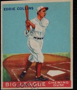 Eddie Collins #42 Baseball Cards 1933 World Wide Gum