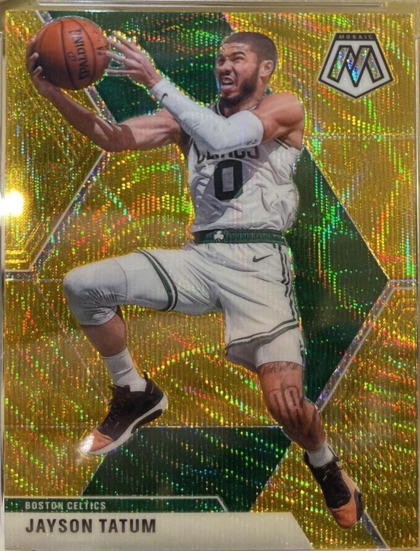 2019 Panini Mosaic #79 TMall Gold Wave Prizm Jayson hotsell Tatum SGC 10