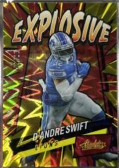 D'Andre Swift [Gold] #E24 Football Cards 2022 Panini Absolute Explosive