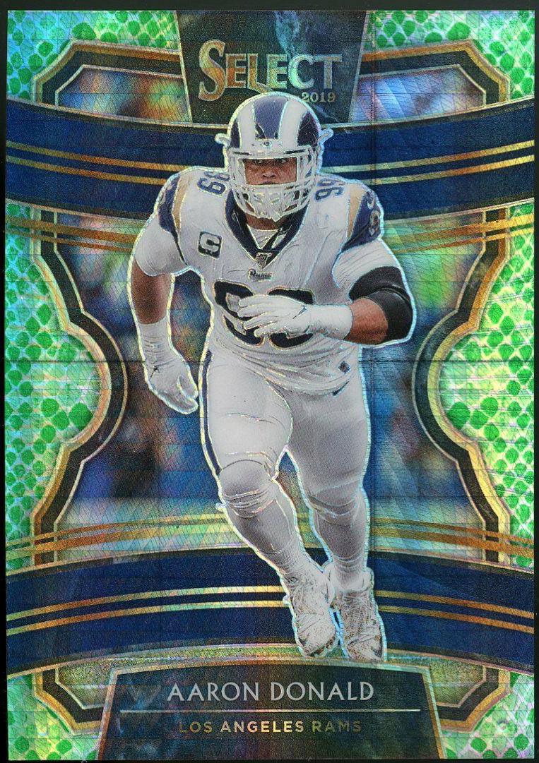 Aaron Donald [Dragon Scale Prizm] #44 Football Cards 2019 Panini Select