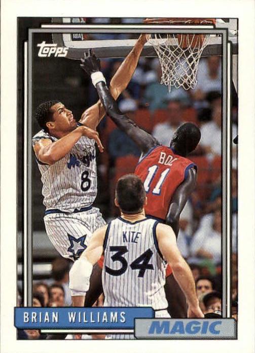 Brian Williams #55 Basketball Cards 1992 Topps