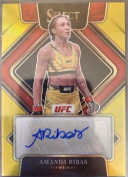 Amanda Ribas [Gold] #SG-ARB Ufc Cards 2022 Panini Select UFC Signatures