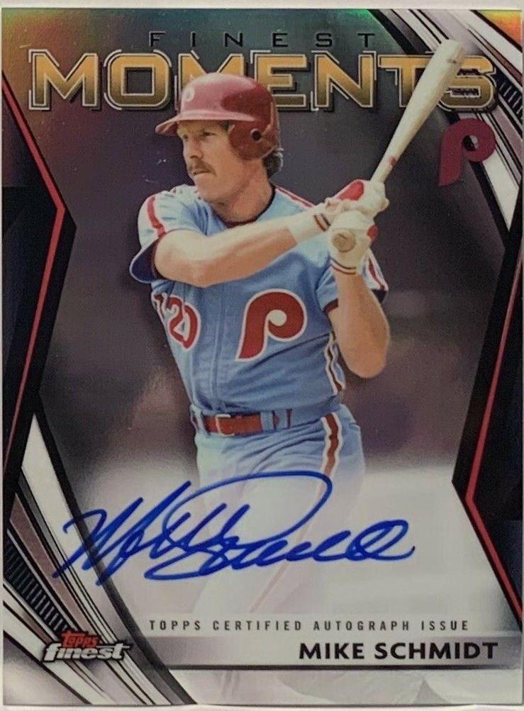 2021 Topps Finest Mike Schmidt Finest Moments authentic autograph