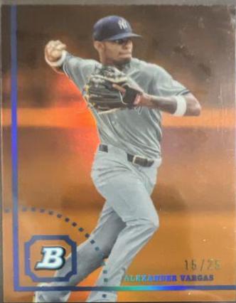 Alexander Vargas [Orange] #BHPC-143 Baseball Cards 2022 Bowman Heritage Chrome Prospects