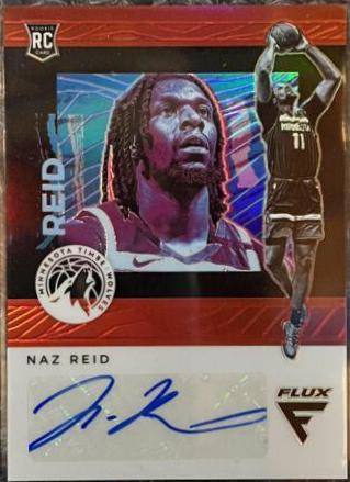 Naz Reid [Red] #FR-NAZ Basketball Cards 2019 Panini Chronicles Flux Rookie Autographs