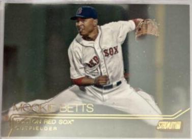 Mookie Betts [Gold Foil] #101 Baseball Cards 2015 Stadium Club