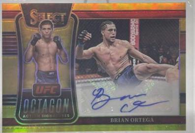 Brian Ortega [Gold] #OA-BOT Ufc Cards 2022 Panini Select UFC Octagon Action Signatures