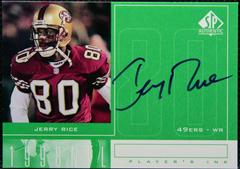 Jerry Rice #JR Football Cards 1998 SP Authentic Player's Ink Prices