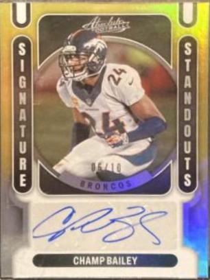 Champ Bailey [Gold] #SS-CB Prices | 2022 Panini Absolute Signature ...