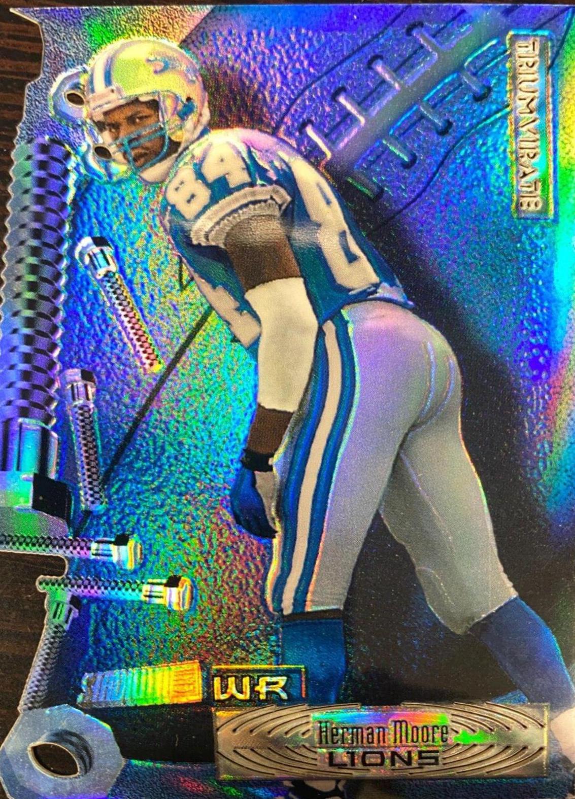 Herman Moore [Refractor] #T3c Football Cards 1997 Stadium Club Triumvirate