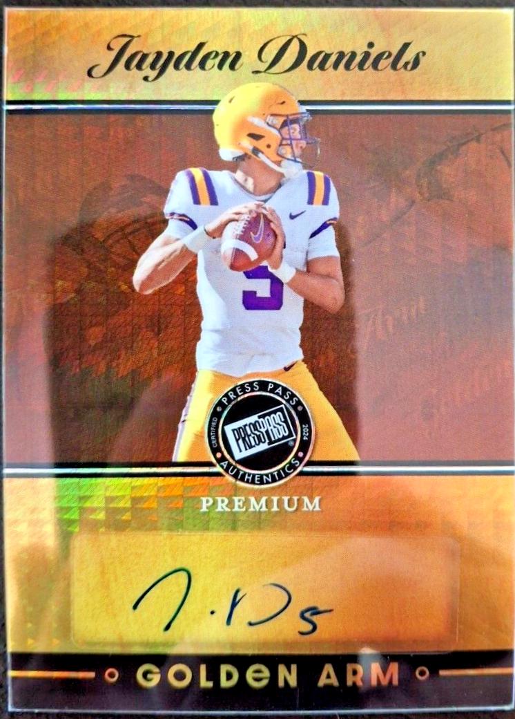 Jayden Daniels GJD4 Prices 2024 Press Pass Premium Golden Arm